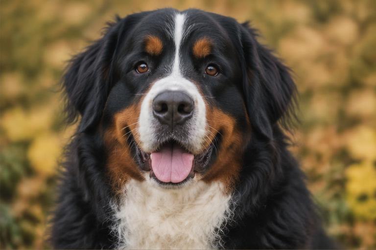 Illustratief portret van een Berner sennenhond